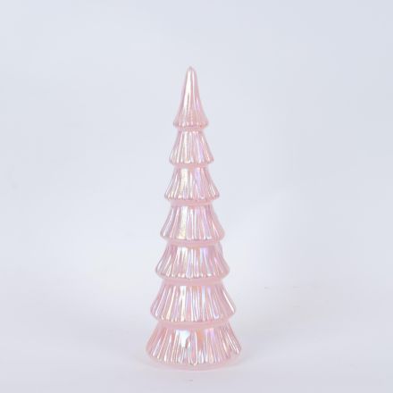 ΓΥΑΛΙΝΟ ΔΕΝΤΡΑΚΙ,ΡΟΖ, ΦΩΤΙΖΟΜΕΝΟ, 10,5x32cm