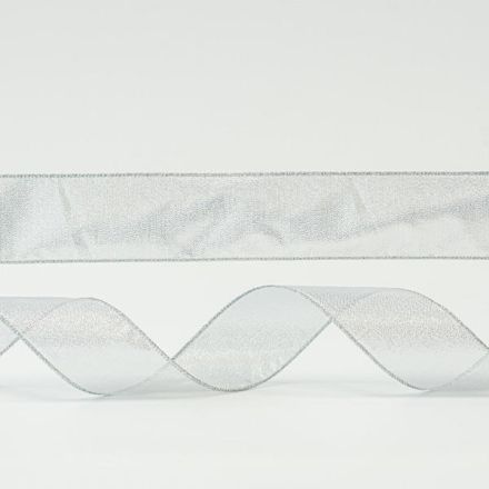 SILVER RIBBON, METALLIC COLOR, 6,35cm, 3M