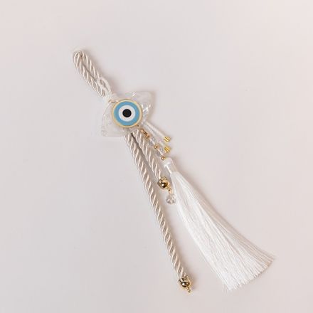 ΚΡΕΜΑΣΤΟ ΓΟΥΡΙ, ΛΕΥΚΟ, ΜΕ ΧΡΥΣΕΣ ΛΕΠΤΟΜΕΡΕΙΕΣ ΚΑΙ ΜΑΤΙ, 35cm