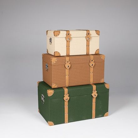 S/3 ΜΠΑΟΥΛΑ ΚΑΦΕ-ΠΡΑΣΙΝΟ-ΕΚΡΟΥ 56x34x30cm/ 48x29x25cm/ 40x24x20cm