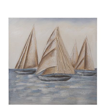 ΠΙΝΑΚΑΣ ΚΑΜΒΑΣ ΚΑΡΑΒΙΑ ΚΑΦΕ - ΓΑΛΑΖΙO 80x3x80cm