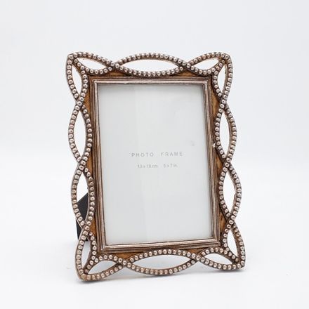 ΚΟΡΝΙΖΑ (13x18) ΜΕ ΠΕΡΛΕΣ ΠΟΛΥΡΕΖΙΝ ΜΠΡΟΝΖΕ 18.2x1.8x23.7cm