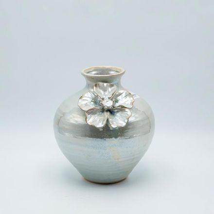 ΒΑΖΟ ΜΕ ΛΟΥΛΟΥΔΙ ΚΕΡΑΜΙΚΟ ΙΒΟΥΑΡ ΙΡΙΔΙΖΟΝ 21x21x20cm