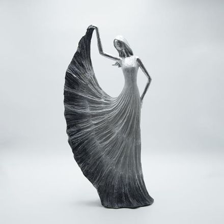  ΔΙΑΚΟΣΜΗΤΙΚΟ ΓΛΥΠΤΟ ΦΙΓΟΥΡΑ ΠΟΛΥΡΕΖΙΝ ΧΡΥΣΟ ΜΕΤΑΛΛΙΚΟ 24x10.5x48.5cm