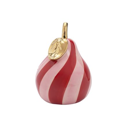 ΑΧΛΑΔΙ ΚΕΡΑΜΙΚΟ ΚΟΚΚΙΝΟ - ΑΝΟΙΧΤΟ ΡΟΖ - ΧΡΥΣΟ 17x17x24cm