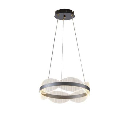 PENDANT LIGHT ACRYLIC ROUND LED 48W 4320Lm 3000K Ø400X1200mm SILVER ARTE ILLUMINA TORINO