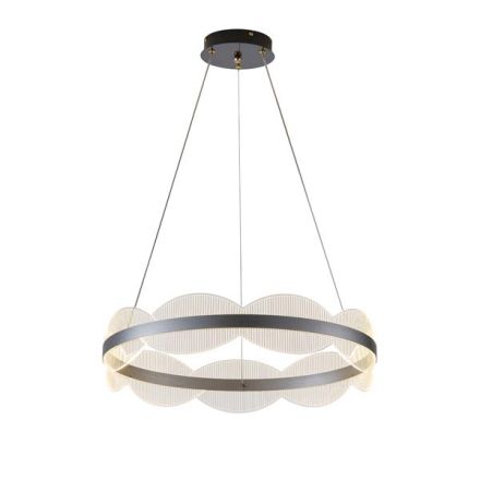 PENDANT LIGHT ACRYLIC ROUND LED 60W 5400Lm 3000K Ø600X1200mm SILVER ARTE ILLUMINA TORINO