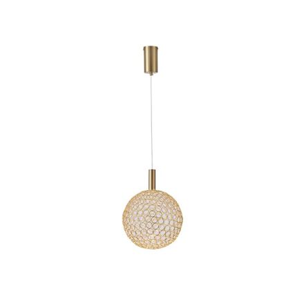 PENDANT LIGHT METAL ROUND SINGLE LIGHT LED 6.3W 648Lm 3000K Ø250X1388mm GOLD ARTE ILLUMINA PERFORATO