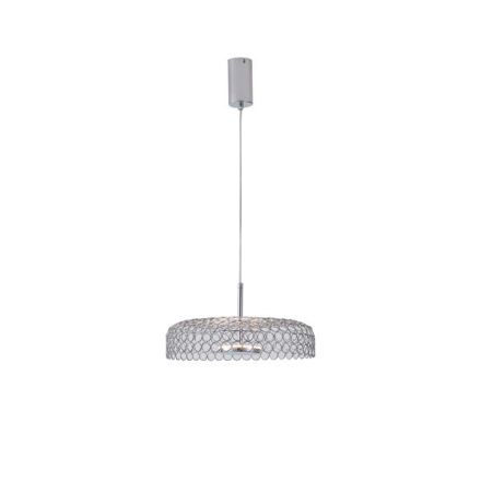 PENDANT LIGHT METAL ROUND SINGLE LIGHT LED 10W 1080Lm 3000K Ø350X1390mm SILVER ARTE ILLUMINA PERFORATO