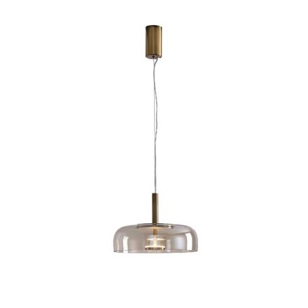 PENDANT LIGHT METAL-GLASS ROUND LED 8W 960Lm 3000K Ø300X1390X90mm KONIAC ARTE ILLUMINA LOBBY