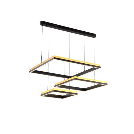 ΦΩΤΙΣΤΙΚΟ ΚΡΕΜΑΣΤΟ ΓΡΑΜΜΙΚΟ LED 135W 8100Lm 3000K 1060X1500mm ΜΑΥΡΟ-ΧΡΥΣΟ ARTE ILLUMINA SERENITY