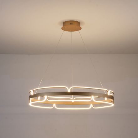ΦΩΤΙΣΤΙΚΟ ΚΡΕΜΑΣΤΟ ΟΒΑΛ LED 65W 3900Lm 3000K Φ800X1500mm ΜΑΤ-ΧΡΥΣΟ ARTE ILLUMINA LUCEO