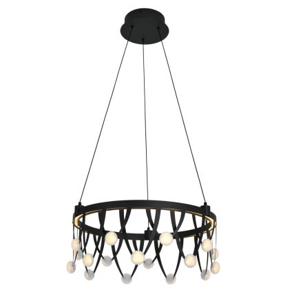 ΦΩΤΙΣΤΙΚΟ ΚΡΕΜΑΣΤΟ ΟΒΑΛ LED 30W 1800Lm 3000K Φ470X1500mm ΜΑΥΡΟ ARTE ILLUMINA LEVATE