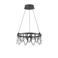 ΦΩΤΙΣΤΙΚΟ ΚΡΕΜΑΣΤΟ ΟΒΑΛ LED 30W 1800Lm 3000K Φ470X1500mm ΜΑΥΡΟ ARTE ILLUMINA LEVATE