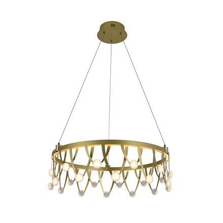 ΦΩΤΙΣΤΙΚΟ ΚΡΕΜΑΣΤΟ ΟΒΑΛ LED 50W 3000Lm 3000K Φ600X1500mm ΧΡΥΣΟ ARTE ILLUMINA LEVATE