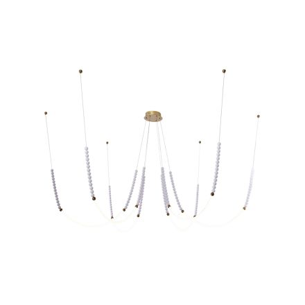 ΦΩΤΙΣΤΙΚΟ ΚΡΕΜΑΣΤΟ LED 75W 4500Lm 3000K 1200XH1500mm ΛΕΥΚΟ-ΧΡΥΣΟ ARTE ILLUMINA PEARLETTE