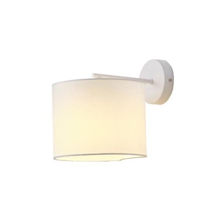 WALL LAMP METAL-FABRIC SINGLE LIGHT 1XE14 MAX 8W Ø265X235mm WHITE ΜΑΤ ARTE ILLUMINA CLOUD