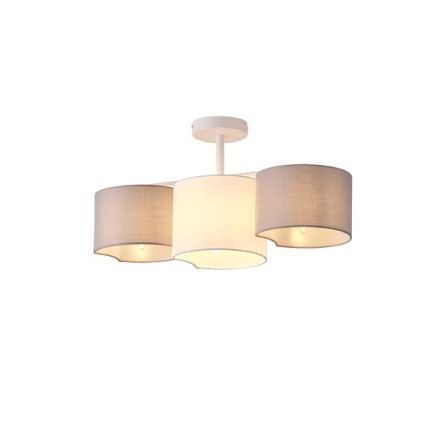 PENDANT LIGHT METAL-FABRIC 3LIGHT 3XE14 MAX 8W Ø580X300mm WHITE ARTE ILLUMINA CLOUD
