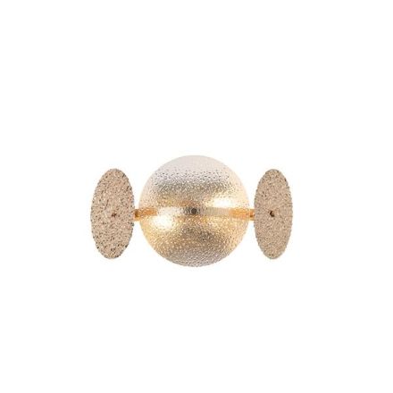 WALL LAMP METAL-GLASS 2LIGHT 2XE14 MAX 8W 160X330X180mm ROSE GOLD ARTE ILLUMINA GLOW