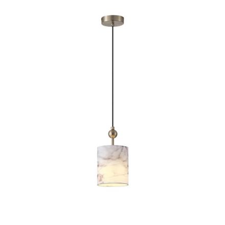 PENDANT LIGHT METAL-FABRIC SINGLE LIGHT 1ΧΕ14 MAX 8W Ø130X980mm BRONZE ΕØΕ MARBLEΥ ARTE ILLUMINA VERONA