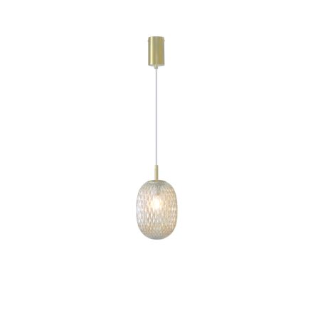 PENDANT LIGHT METAL-GLASS SINGLE LIGHT 1XE14 MAX 8W Ø150X150X1530mm WHITE ARTE ILLUMINA CANDY
