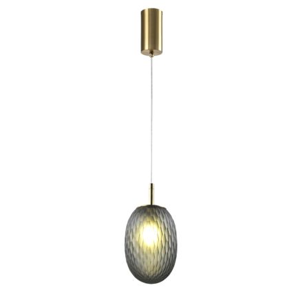 PENDANT LIGHT METAL-GLASS SINGLE LIGHT 1XE14 MAX 8W Ø150X150X1530mm GREY ARTE ILLUMINA CANDY