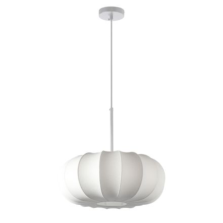 PENDANT LIGHT TYVEK-METAL SINGLE LIGHT 1XE27 MAX15W Ø400X165mm WHITE ARTE ILLUMINA POMPIA