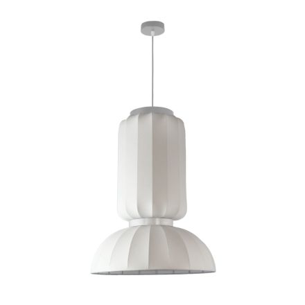 PENDANT LIGHT TYVEK-METAL SINGLE LIGHT 2XE27 MAX15W Ø460X680mm WHITE ARTE ILLUMINA LICHNOS