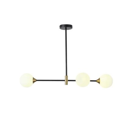PENDANT LIGHT METAL-GLASS 3LIGHT 3XG9 MAX 7W Ø850X570M BLACK-BRONZE ARTE ILLUMINA POOLS