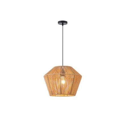 PENDANT LIGHT ΡΑΤΤΑΝ SINGLE LIGHT 1XE27 MAX 15W 410X1320mm BROWN ARTE ILLUMINA VENTO