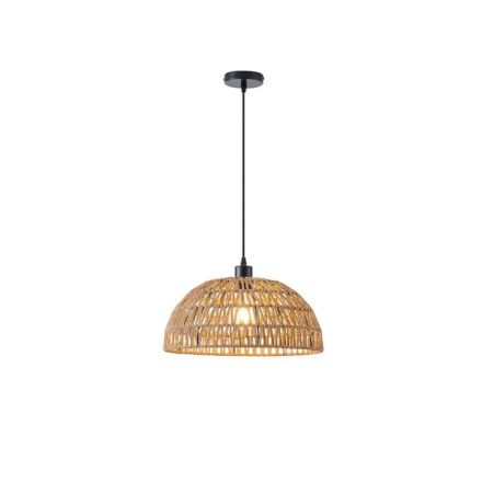 PENDANT LIGHT ΡΑΤΤΑΝ SINGLE LIGHT 1XE27 MAX 15W Ø390X1270mm BROWN ARTE ILLUMINA BREZZA