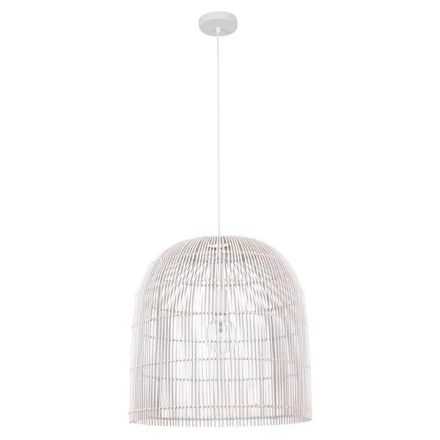 ΦΩΤΙΣΤΙΚΟ ΚΡΕΜΑΣΤΟ ΜΟΝΟΦΩΤΟ  Ε27 MAX 60W 500X500mm RATTAN ΛΕΥΚΟ ARTE ILLUMINA KAI
