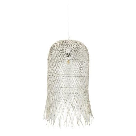 ΦΩΤΙΣΤΙΚΟ ΚΡΕΜΑΣΤΟ ΜΟΝΟΦΩΤΟ Ε27 MAX 60W Ø33x210mm RATTAN  ΛΕΥΚΟ ARTE ILLUMINA KAI