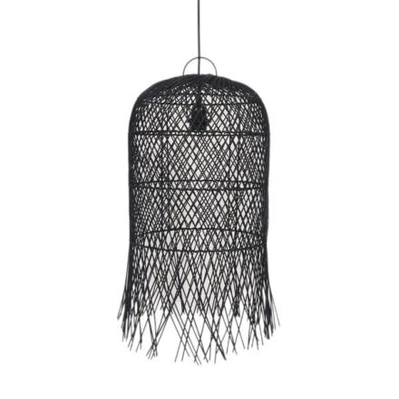 ΦΩΤΙΣΤΙΚΟ ΚΡΕΜΑΣΤΟ ΜΟΝΟΦΩΤΟ Ε27 MAX 60W Ø33x210mm RATTAN ΜΑΥΡΟ ARTE ILLUMINA KAI