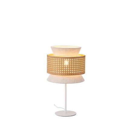 ΕΠΙΤΡΑΠΕΖΙΟ PENDANT METAL-FABRIC 1XE27 MAX 15W Ø260X460mm CREAM-ΜΑΤ WHITE ARTE ILLUMINA ISLA