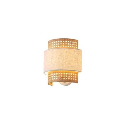 WALL LAMP METAL-FABRIC 1XE27 MAX 15W 240X230X140mm CREAM-ΜΑΤ WHITE ARTE ILLUMINA ISLA