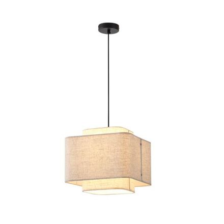 PENDANT LIGHT FABRIC SINGLE LIGHT 1XΕ27 MAX 15W Ø320X1090mm CREAM ARTE ILLUMINA ΜUSA