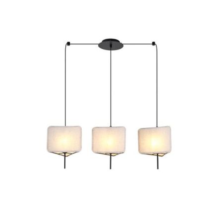 ΦΩΤΙΣΤΙΚΟ ΚΡΕΜΑΣΤΟ ΥΦΑΣΜΑ 3ΦΩΤΟ 3ΧΕ14 Max 8W 800X250X900mm ΜΠΕΖ ARTE ILLUMINA TOSCANY