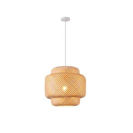PENDANT LIGHT BAMBOO SINGLE LIGHT 1XE27 MAX 15W Ø420X1510mm CREAM ARTE ILLUMINA AURA