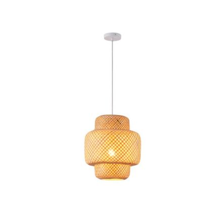 PENDANT LIGHT BAMBOO SINGLE LIGHT 1XE27 MAX 15W Ø310X1480mm CREAM ARTE ILLUMINA AURA