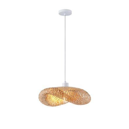 ΦΩΤΙΣΤΙΚΟ ΚΡΕΜΑΣΤΟ BAMBOO ΜΟΝΟΦΩΤΟ 1XE27 Max 15W Φ420X1360mm ΜΠΕΖ ARTE ILLUMINA LAGOON