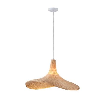 PENDANT LIGHT BAMBOO SINGLE LIGHT 1XE27 MAX 15W Ø520X1500mm CREAM ARTE ILLUMINA VISOR