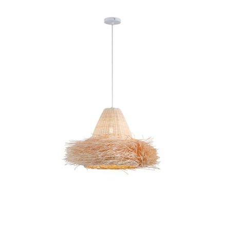 PENDANT LIGHT BAMBOO SINGLE LIGHT 1XE27 MAX 15W Ø560X1560mm CREAM ARTE ILLUMINA SISAL
