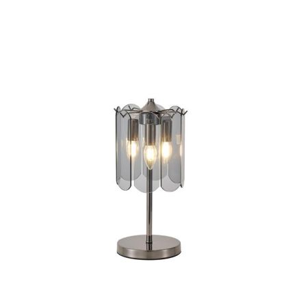 TABLE LAMP METAL-GLASS 3XE14 MAX 8W Ø200X430mm BLACK ARTE ILLUMINA MIRA