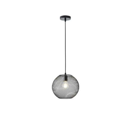 PENDANT LIGHT METAL SINGLE LIGHT 1XE27 MAX 15W Ø350X1360mm BLACK ARTE ILLUMINA MESH