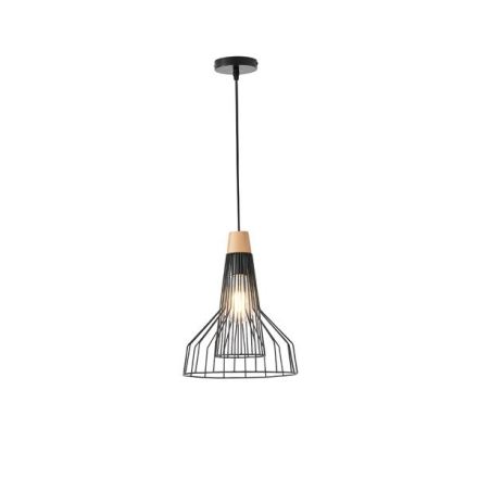 PENDANT LIGHT METAL SINGLE LIGHT 1XE27 MAX 15W Ø260X1240mm BLACK ARTE ILLUMINA TASSEL