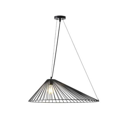 PENDANT LIGHT METAL SINGLE LIGHT 1XΕ27 MAX 15W Ø600X1300mm BLACK ARTE ILLUMINA RAY
