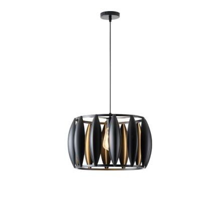 PENDANT LIGHT METAL SINGLE LIGHT 1XE27 MAX 15W Ø425X1300mm BLACK ARTE ILLUMINA CROWN