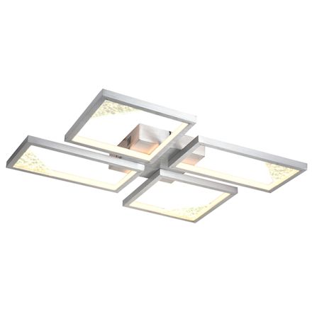 CEILING LIGHT ALUMINUM LED 36W 1400Lm 3000Κ 448X578mm SILVER ARTE ILLUMINA SQUARE