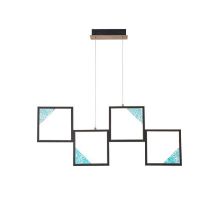 PENDANT LIGHT ALUMINUM LED 36W 1400Lm 3000K 820X340mm BLACK ARTE ILLUMINA SQUARE
